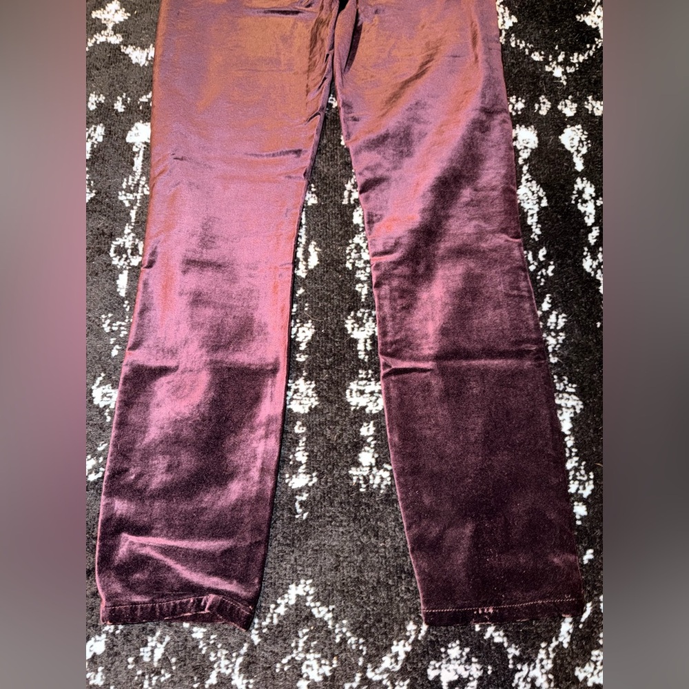PAIGE Women's Deep Burgundy Houston ankle Straight Leg Jeans 27 - Picture 3 of 4